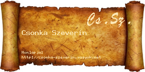 Csonka Szeverin névjegykártya